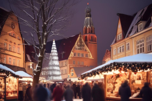 Winter in Zwickau: Der Weihnachtsmarkt auf dem Hauptmarkt