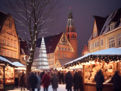 Winter in Zwickau: Der Weihnachtsmarkt auf dem Hauptmarkt